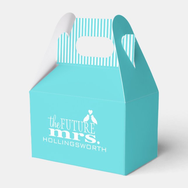 The Future Mrs.-Blue Wedding Favour Box (Front Side)