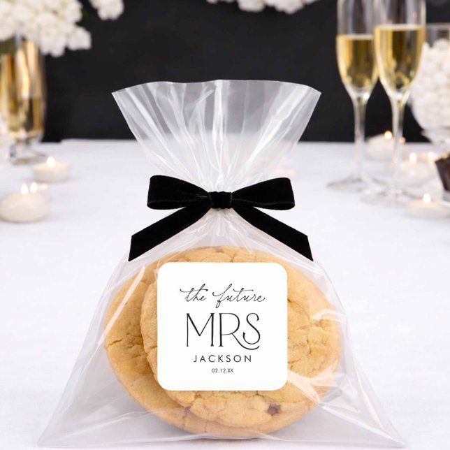 The Future Mrs Bridal Shower Sticker (The Future Mrs Bridal Shower Favor Sticker)