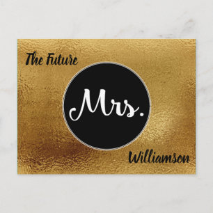 The Future Mrs. Bridal Shower Well Wishes Advice Invitation Postcard