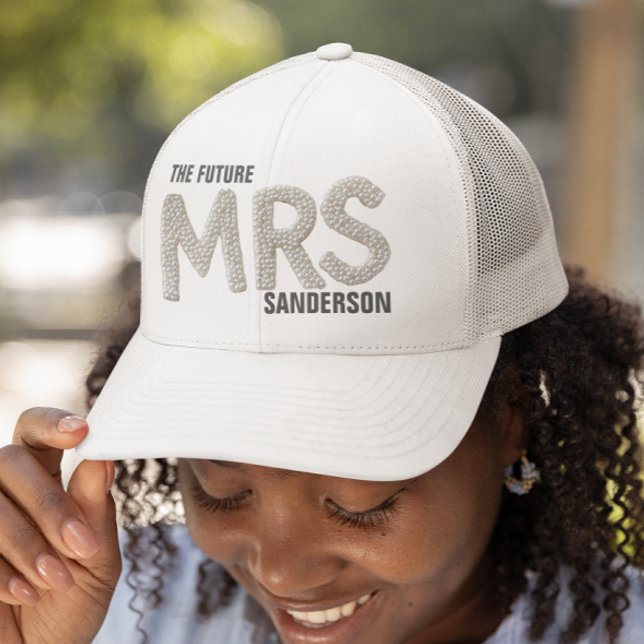 The Future Mrs Bride Faux Pearl Patch  Trucker Hat (Creator Uploaded)