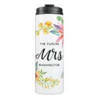 The Future Mrs Calligraphy Tropical Flowers