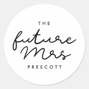 The future Mrs Classic Round Sticker