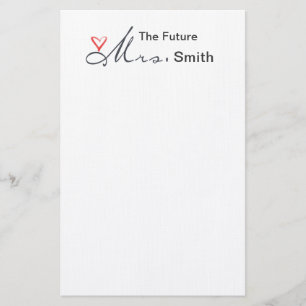 The future Mrs. - customise your own! Stationery