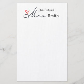 The future Mrs. - customise your own! Stationery