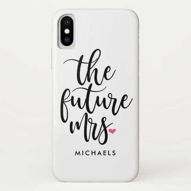 The Future Mrs. Modern Handwritten Script Case-Mate iPhone Case (Back)