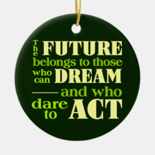 The Future ornament, customize Ceramic Tree Decoration