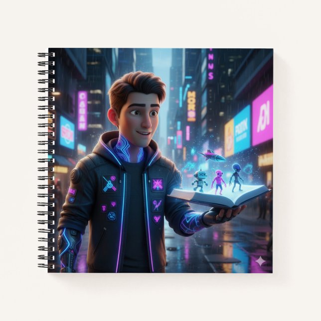 The Futuristic Wanderer Notebook (Front)