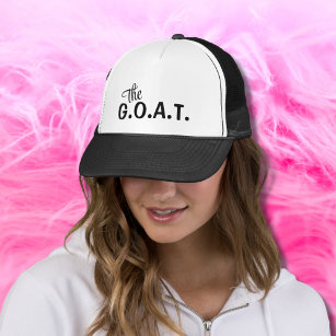 The G.O.A.T. funny goat quote black Trucker Hat