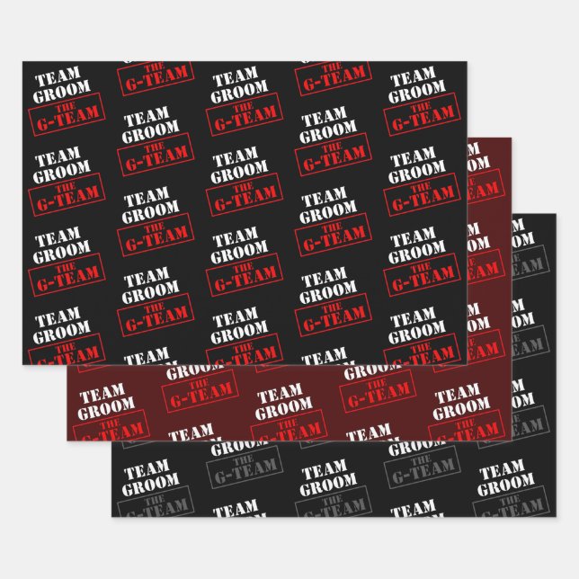 The G-Team Team Groom Wrapping Paper Sheet (Set)