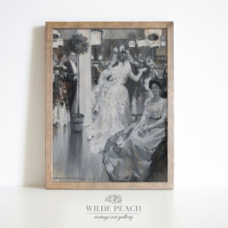 The Gala Vintage fashion painting of women Poster