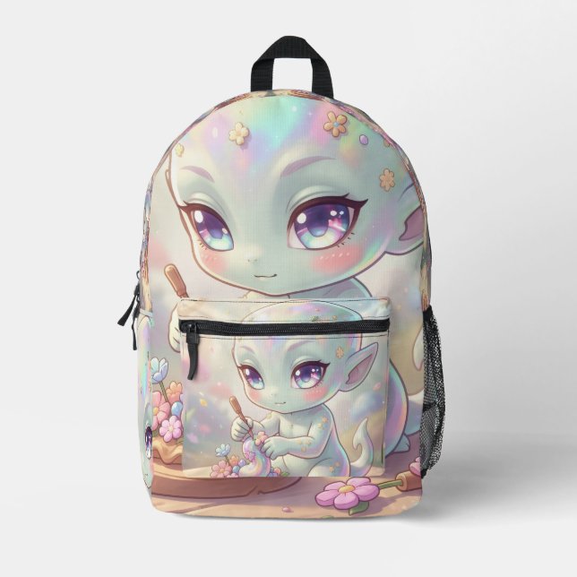 The Galaxy Wanderers of Nectar Printed Backpack (Front)