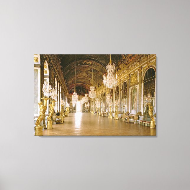 The Galerie des Glaces (Hall of Mirrors) 1678 (pho Canvas Print (Front)