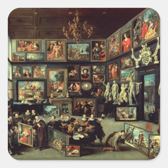 The Gallery of Cornelis van der Geest Square Sticker (Front)