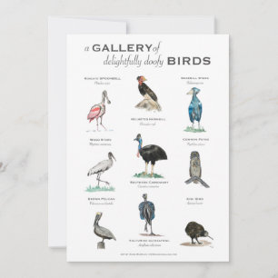 The Gallery of Delightfully Doofy Birds 5x7 Card