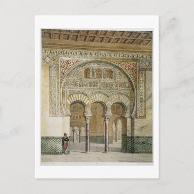 The Gallery of the Court of Lions at the Alhambra, Postcard (Front)