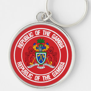The Gambia Round Emblem Key Ring
