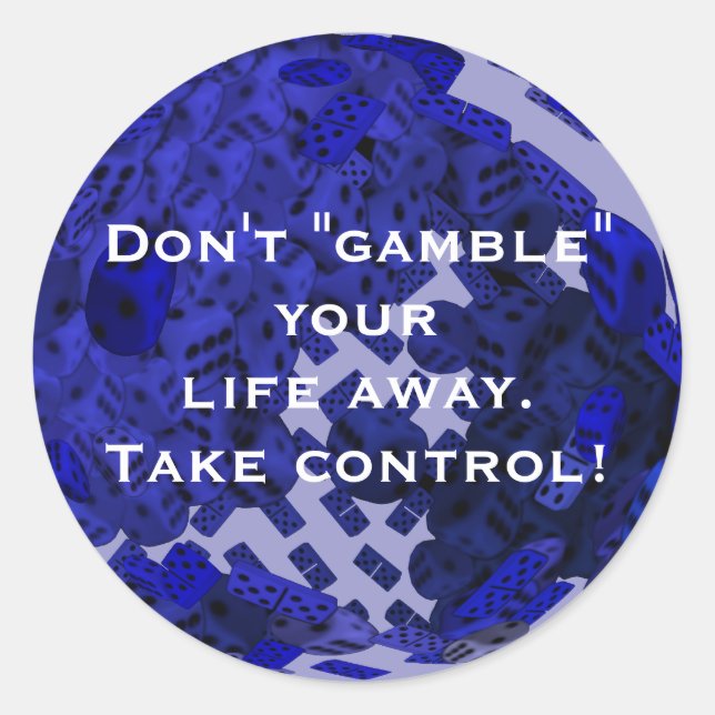The gamblers Dice gifts Classic Round Sticker (Front)