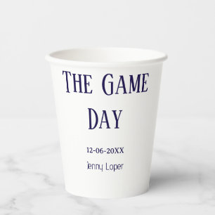 the game day football club match name year date paper cups
