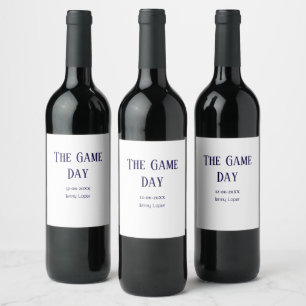 the game day football club match name year date wine label