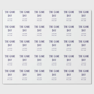 the game day football club match name year date wrapping paper