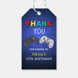 The Game Is On!   Video Game Thank You Gift Tags