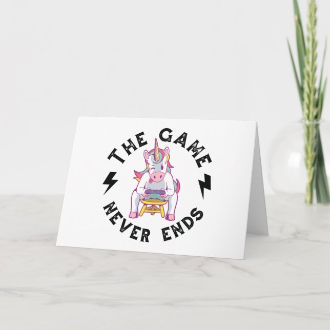 The Game never ends Card (Front)