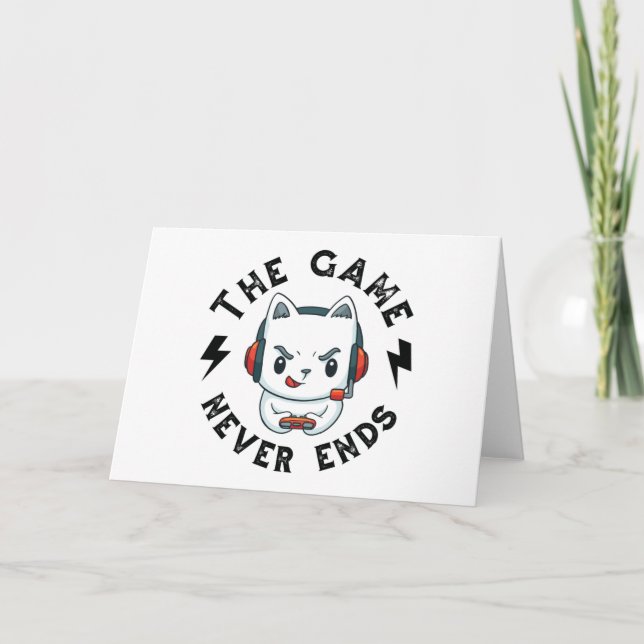 The Game never ends Card (Front)