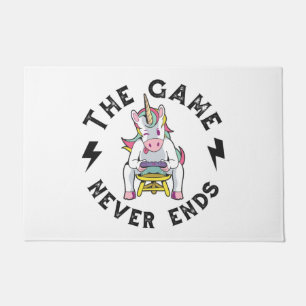 The Game never ends for Unicorns Doormat