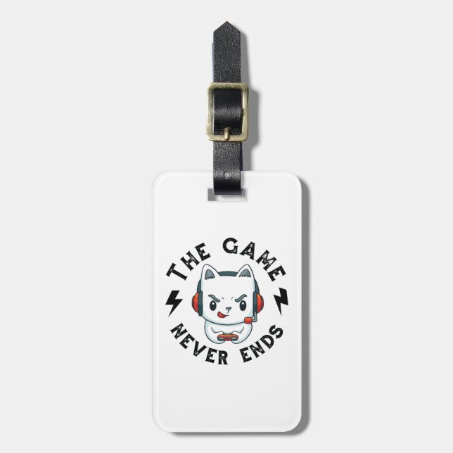 The Game never ends Luggage Tag (Front Vertical)