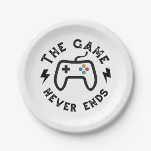 The Game never ends Paper Plate