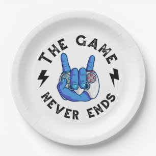 The Game never ends Paper Plate