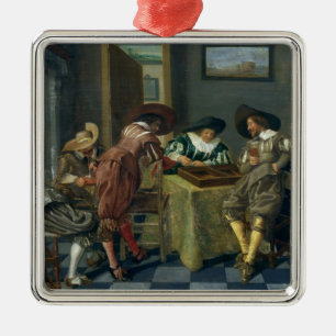 The Game of Backgammon Metal Tree Decoration