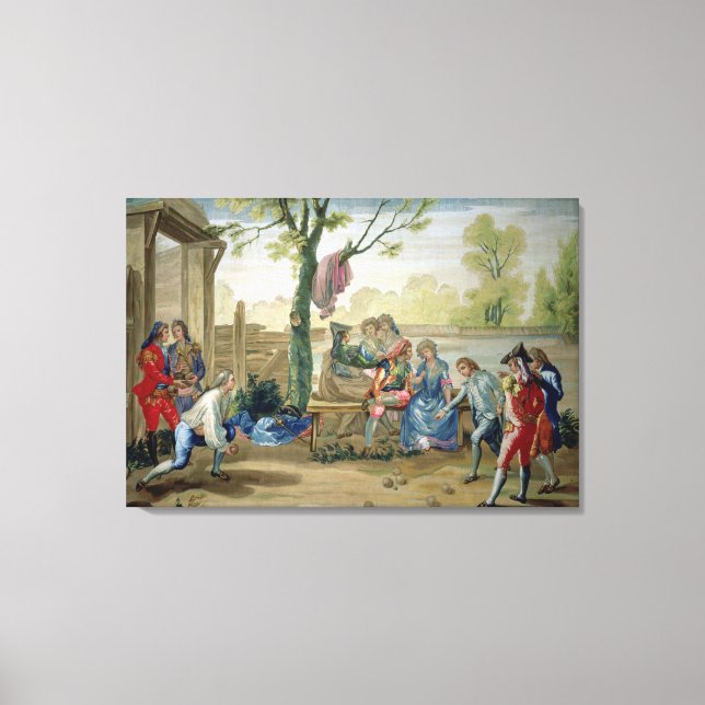The Game of Bowls Canvas Print (Front)