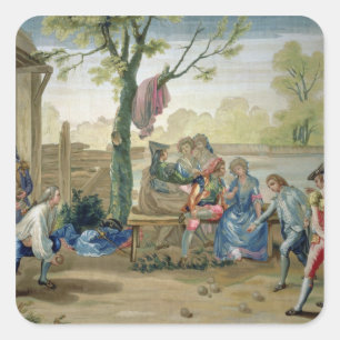 The Game of Bowls Square Sticker