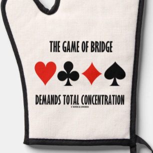 The Game Of Bridge Demands Total Concentration Oven Mitt & Pot Holder Set