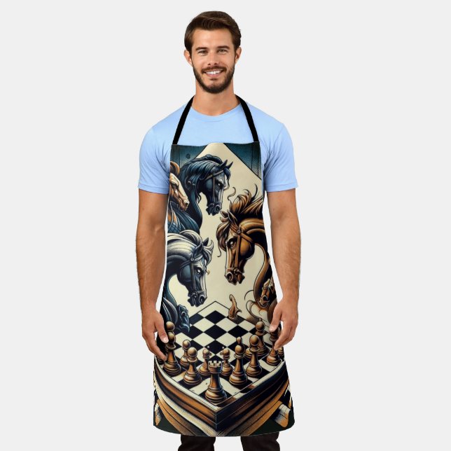 The game of knights – chess meets fantasy apron (Worn)