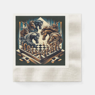 The game of knights – chess meets fantasy napkin