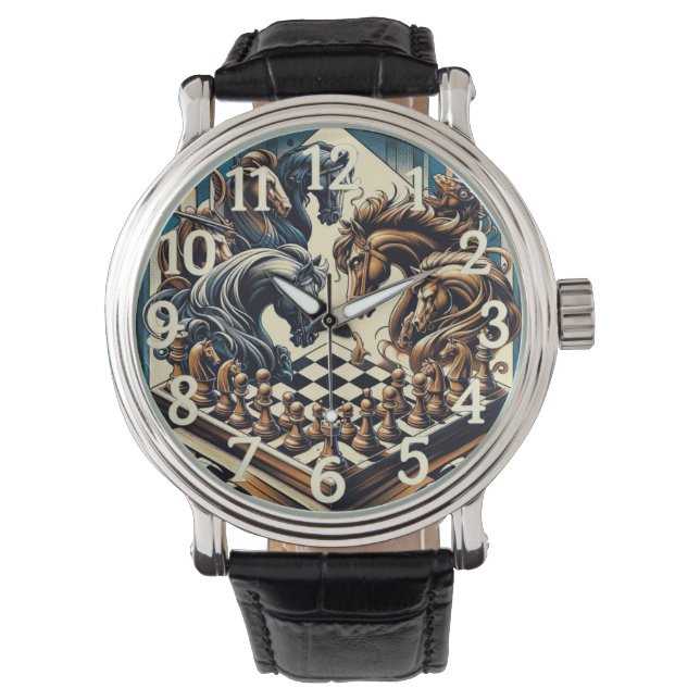 The game of knights – chess meets fantasy watch (Front)