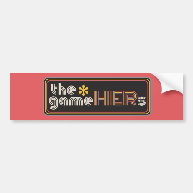 The*gameHERs Horizontal Logo Bumper Sticker (Front)