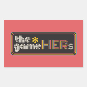 The*gameHERs Horizontal Logo Rectangular Sticker