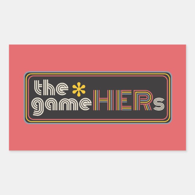 The*gameHERs Horizontal Logo Rectangular Sticker (Front)