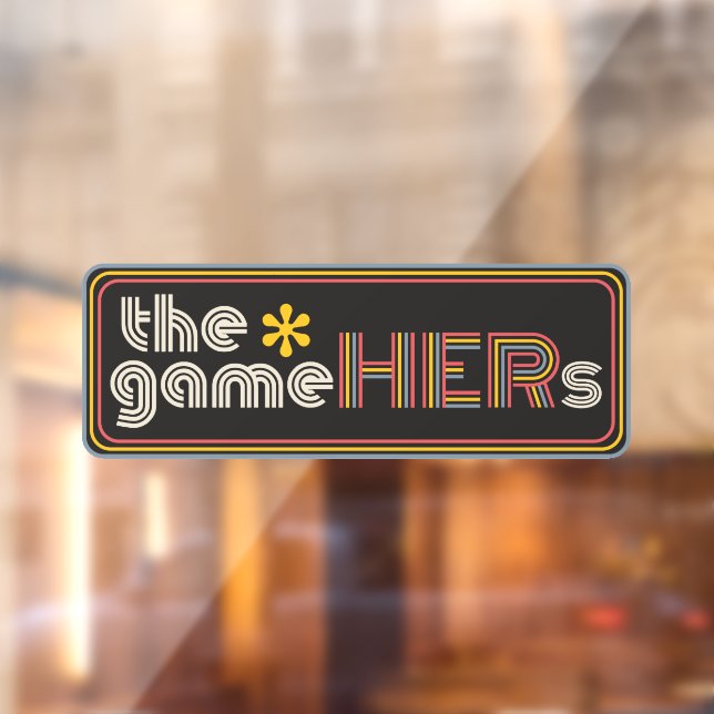 The*gameHERs Horizontal Logo Window Cling (Sheet 2)