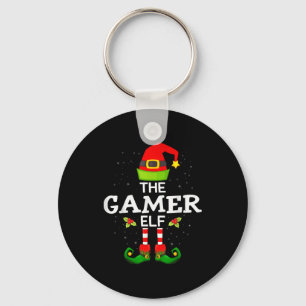 The Gamer Elf Christmas Family Matching Pajama  Key Ring