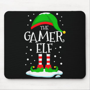 The Gamer Elf Christmas Family Matching Xmas Video Mouse Mat