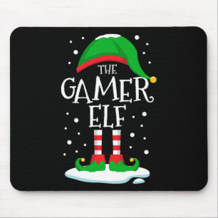 The Gamer Elf Christmas Family Matching Xmas Video Mouse Mat