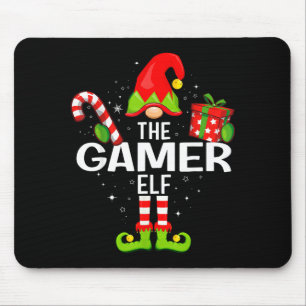 The Gamer Elf Family Christmas Pajama Xmas  Mouse Mat