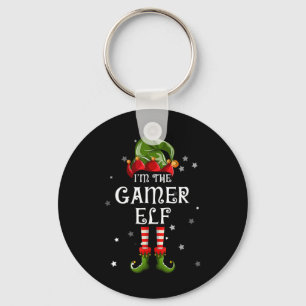 The Gamer Elf Fun Christmas Matching Family Key Ring