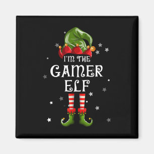 The Gamer Elf Fun Christmas Matching Family Magnet