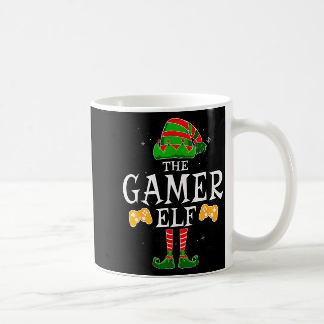 The Gamer Elf Group Matching Family Christmas Holi Coffee Mug (Right)