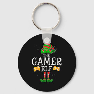 The Gamer Elf Group Matching Family Christmas Holi Key Ring